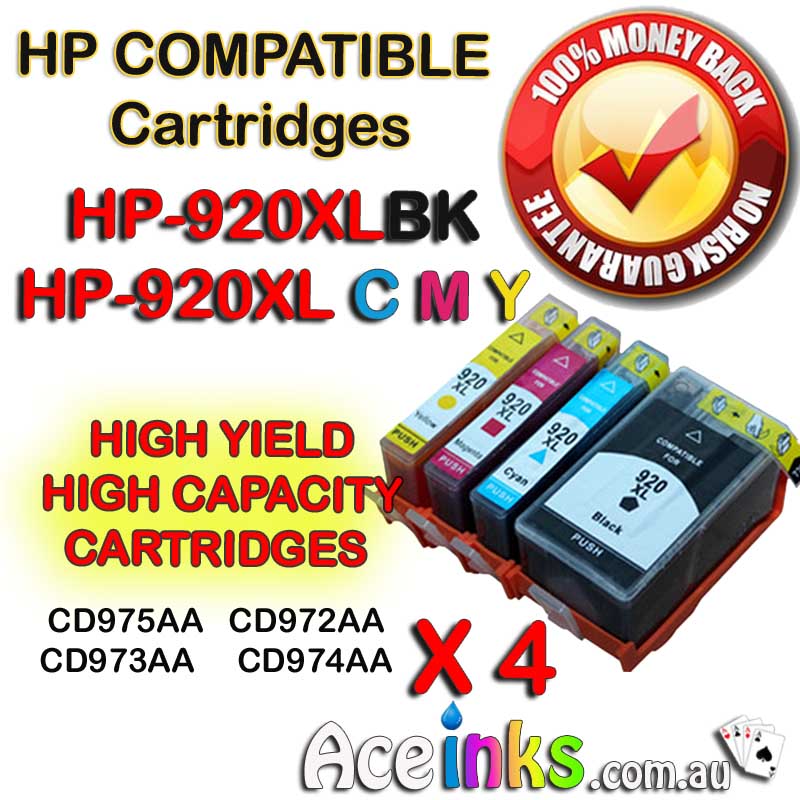 4 Combo Compatible HP-920XL BK HP-920XL BK C/M/Y